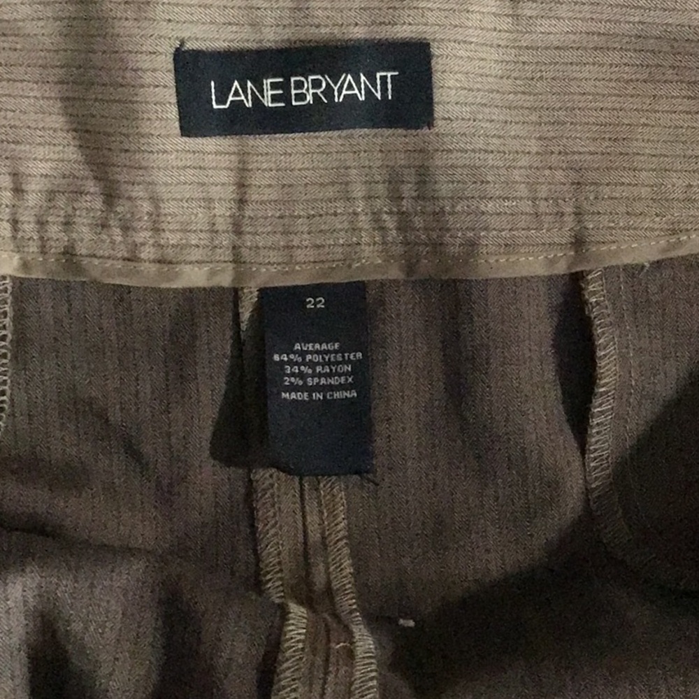Lane Bryant Tan Dress Slacks With Cuff - Picture 3 of 4